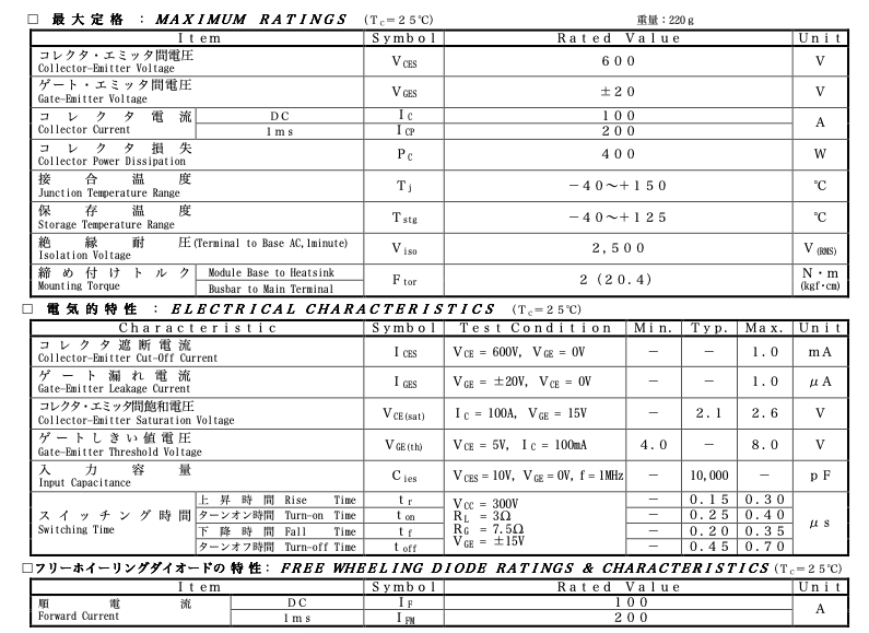 Thông số kĩ thuật PRHMB100A6A