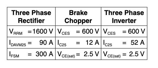 Thông số kỹ thuật MUBW10-06A6K