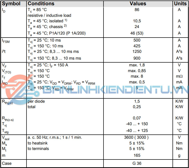 thông số kỹ thuật SKD62_16