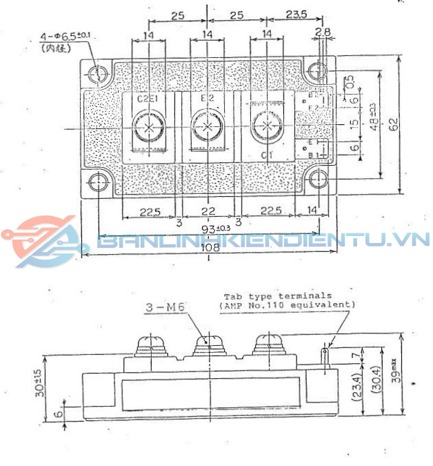 Kích thước 2MBI300J-060