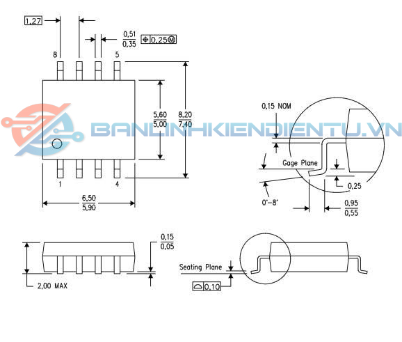 Kích thước OP07C