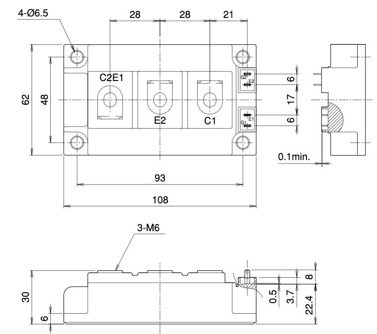 Kích thước 1MBI200U4H-120L-50