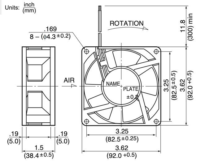 Kích thước 3615KL-05W-B6