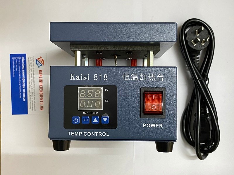 Mâm nhiệt KAISI 818 nhiệt độ 0-450 độ dùng tháo led 100x100mm