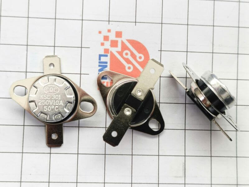 Relay nhiệt KSD301 50 độ 10A 250V thường đóng
