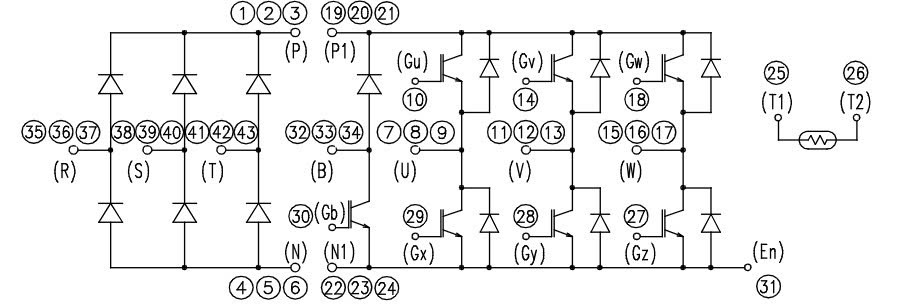 Sơ đồ mạch 7MBR150VR060-50