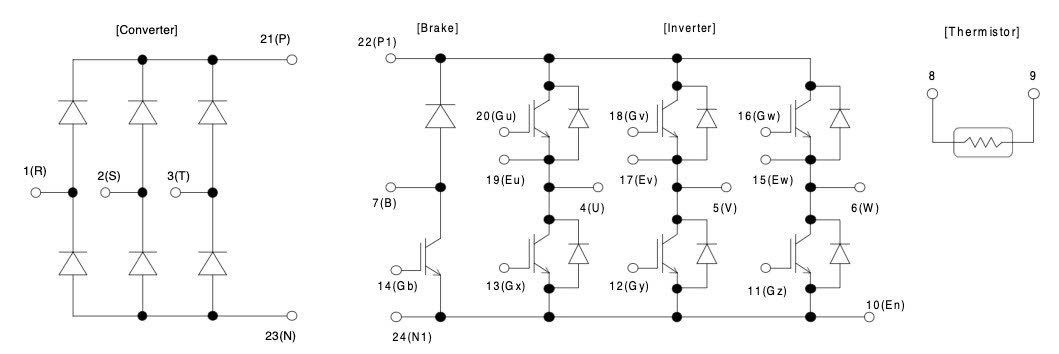 Sơ đồ mạch 7MBR15SA120H-70