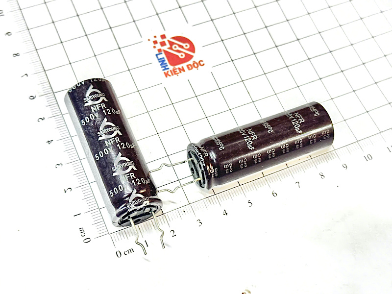 Tụ hoá Samyoung 120uf 500v 18x50mm_1