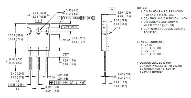 Kích thước IRG4PC50S
