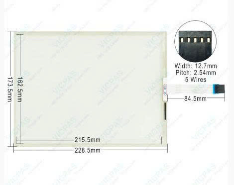 Kích thước Tấm cảm ứng T104S-5RBG06N-0A18R0-200FH kích thước 10.4 inch