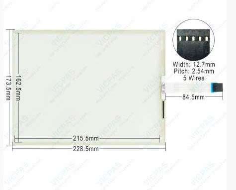 Kích thước Tấm cảm ứng T104S-5RBJ06N-0A18R0-150FH 5 dây kích thước 10.4 inch