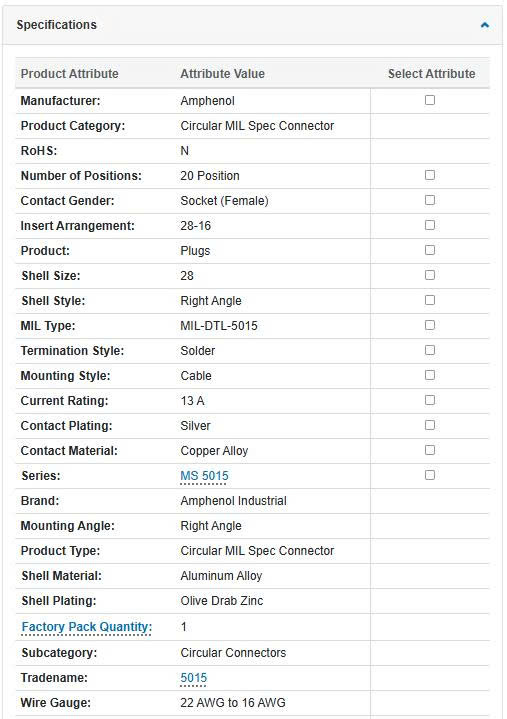 Thông số kĩ thuật MS3108A28-16S