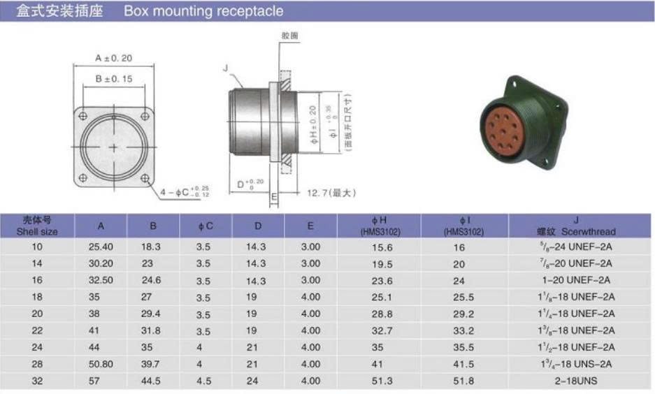 kích thước MS3108A28-1