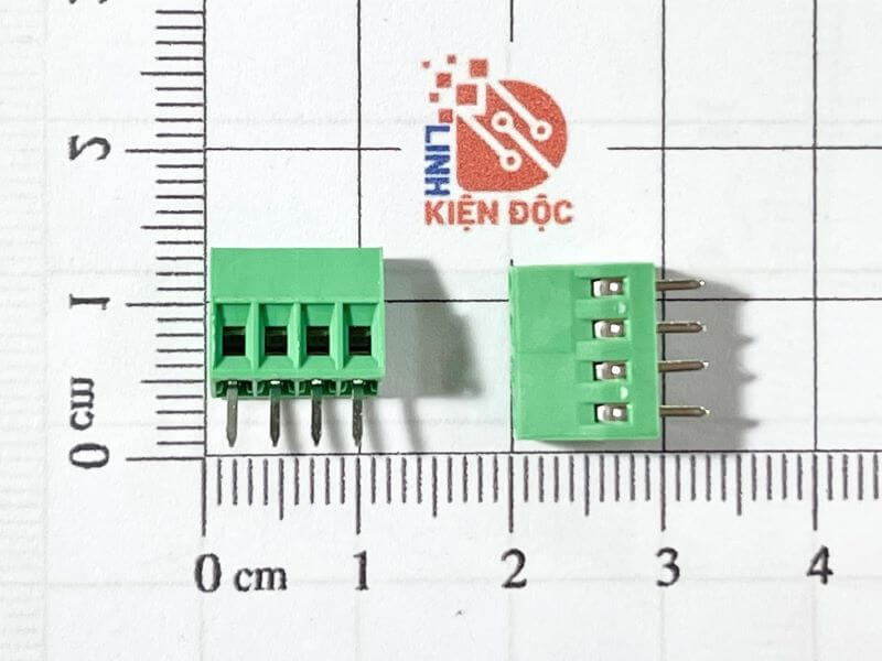 Cầu đấu Terminal KF128 4P 2.54mm chân vuông đồng thẳng 4 chân