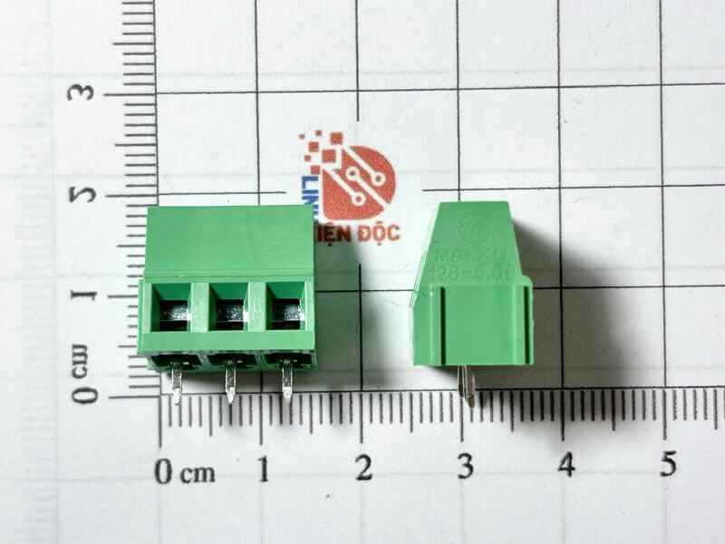 Cầu đấu Terminal KF128 3P 5.08mm chân vuông đồng thẳng 3 chân