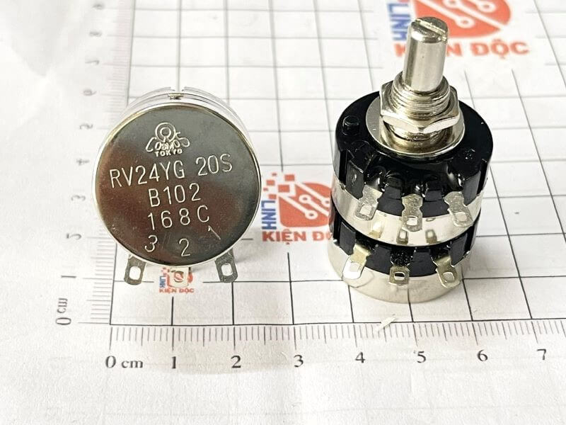 Biến trở đôi TOCOS RV24YG 20S B102 1K 2W
