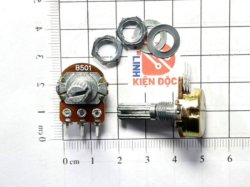 Biến trở đơn B501 WH148 500R 3 chân cán dài 20mm