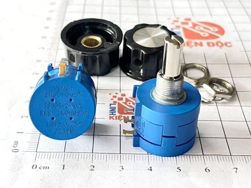 Biến trở chính xác 3590S-2-102L 1KR 2W xoay nhiều vòng kèm núm vặn