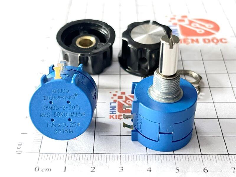 Biến trở chính xác 3590S-2-503L 50K 2W xoay nhiều vòng kèm núm vặn