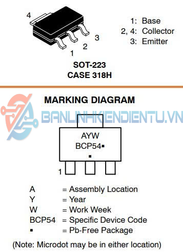 Sơ đồ chân BCP54