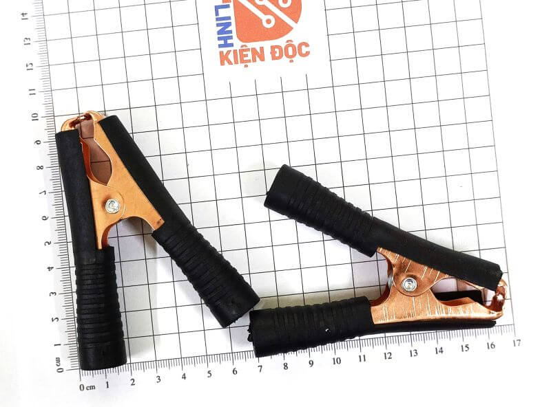 Kẹp cá sấu loại 100A mạ đồng màu đen kích thước 90x28x15mm