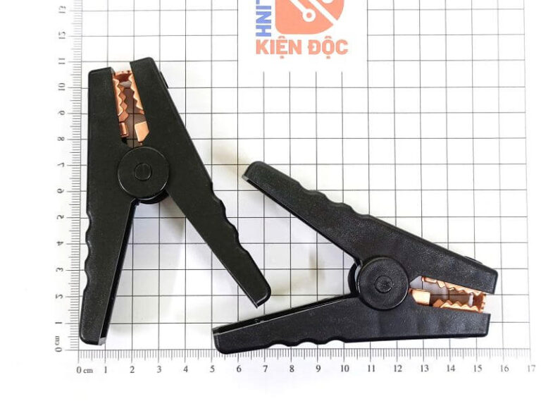 Kẹp cá sấu bằng thép bọc nhựa PVC 100A kích thước 100x61x23mm màu đen