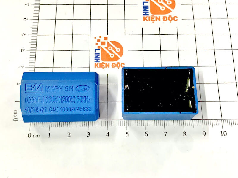 Tụ bếp từ 0.33uf 630V nằm ngang