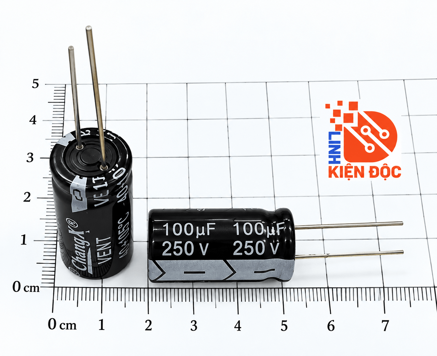 Tụ hóa 100UF 250V kích thước 16*33mm - Ảnh 2