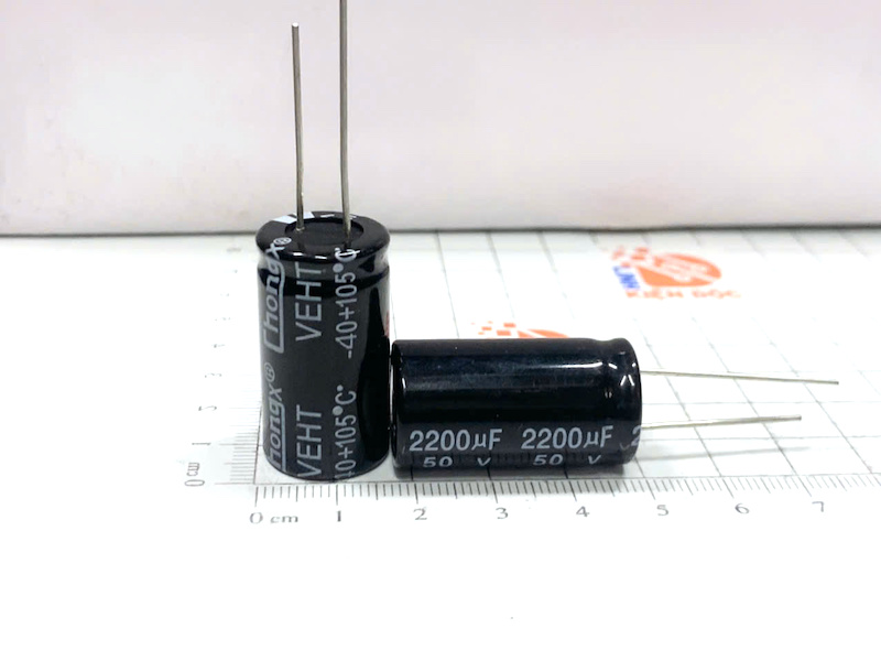 Tụ hóa 2200uF 50V Chongx 16x30mm