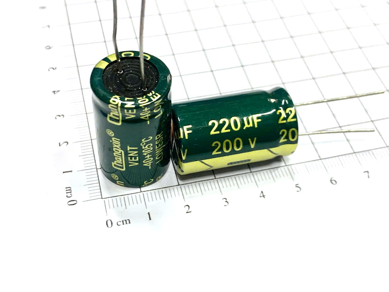 Tụ hoá 200V 220UF 18X30mm - Ảnh 2