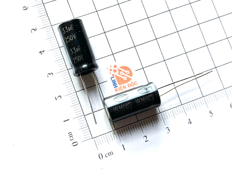 Tụ Hóa 33UF 250V 10x20mm - Ảnh 2