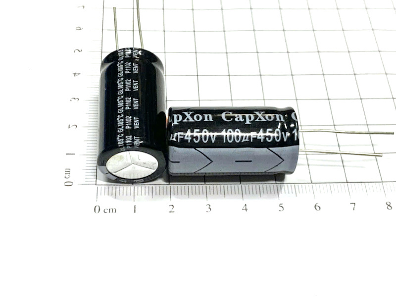 Tụ hóa 100UF 450V 18x30mm Capxon